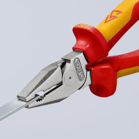 KNIPEX 02 06 180 Kraft-Kombizange isoliert mit Mehrkomponenten-Hüllen, VDE-geprüft verchromt 180 mm