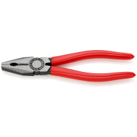 KNIPEX 03 01 200 SB Kombizange mit Kunststoff überzogen schwarz atramentiert 200 mm