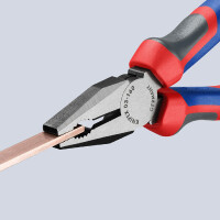KNIPEX 03 02 160 SB Kombizange mit Comfort-Griffen schwarz atramentiert 160 mm