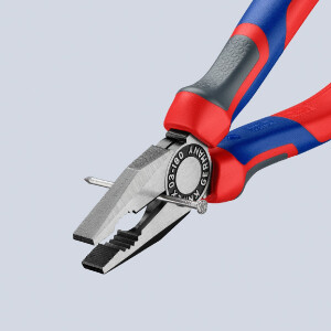KNIPEX 03 02 180 Kombizange mit Comfort-Griffen schwarz atramentiert 180 mm