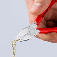 KNIPEX 03 03 110 Mini-Kombizange mit Kunststoff überzogen verchromt 110 mm