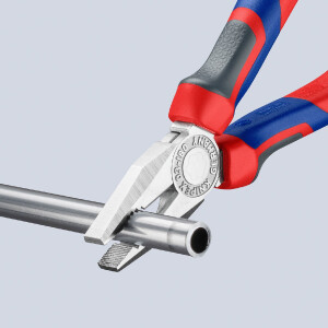 KNIPEX 03 05 180 SB Kombizange mit Comfort-Griffen verchromt 180 mm