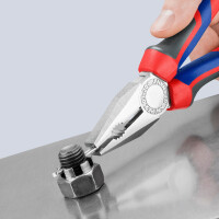 KNIPEX 03 05 200 SB Kombizange mit Comfort-Griffen verchromt 200 mm
