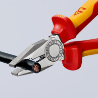 KNIPEX 03 06 180 SB Kombizange isoliert mit Mehrkomponenten-Hüllen, VDE-geprüft verchromt 180 mm