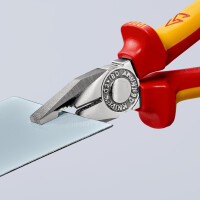 KNIPEX 03 06 180 SB Kombizange isoliert mit Mehrkomponenten-Hüllen, VDE-geprüft verchromt 180 mm