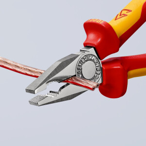 KNIPEX 03 06 180 Kombizange isoliert mit Mehrkomponenten-Hüllen, VDE-geprüft verchromt 180 mm