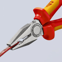 KNIPEX 03 06 200 SB Kombizange isoliert mit Mehrkomponenten-Hüllen, VDE-geprüft verchromt 200 mm