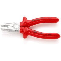 KNIPEX 03 07 180 Kombizange tauchisoliert, VDE-geprüft verchromt 180 mm
