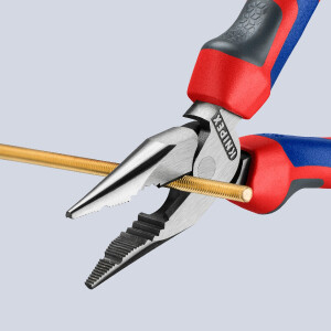 KNIPEX 08 22 145 SB Spitz-Kombizange mit Comfort-Griffen schwarz atramentiert 145 mm