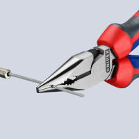 KNIPEX 08 22 145 SB Spitz-Kombizange mit Comfort-Griffen schwarz atramentiert 145 mm