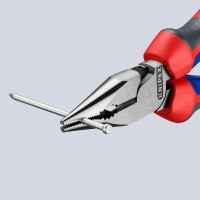 KNIPEX 08 22 145 Spitz-Kombizange mit Comfort-Griffen schwarz atramentiert 145 mm