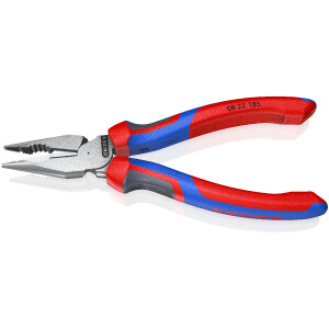 KNIPEX 08 22 185 SB Spitz-Kombizange mit Comfort-Griffen...