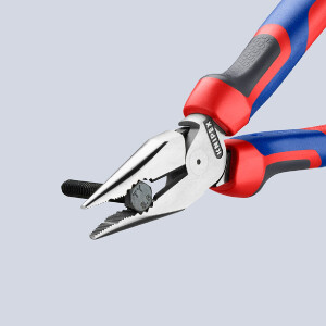 KNIPEX 08 22 185 Spitz-Kombizange mit Comfort-Griffen schwarz atramentiert 185 mm