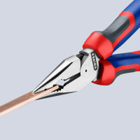 KNIPEX 08 22 185 Spitz-Kombizange mit Comfort-Griffen schwarz atramentiert 185 mm