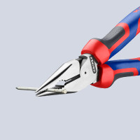 KNIPEX 08 22 185 Spitz-Kombizange mit Comfort-Griffen schwarz atramentiert 185 mm