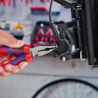 KNIPEX 08 22 185 Spitz-Kombizange mit Comfort-Griffen schwarz atramentiert 185 mm