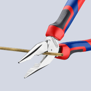 KNIPEX 08 25 185 SB Spitz-Kombizange mit Comfort-Griffen verchromt 185 mm