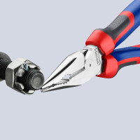 KNIPEX 08 25 185 SB Spitz-Kombizange mit Comfort-Griffen verchromt 185 mm