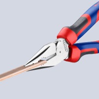 KNIPEX 08 25 185 Spitz-Kombizange mit Comfort-Griffen verchromt 185 mm