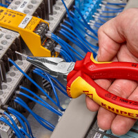 KNIPEX 08 26 145 Spitz-Kombizange isoliert mit Mehrkomponenten-Hüllen, VDE-geprüft verchromt 145 mm
