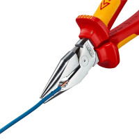 KNIPEX 08 26 185 Spitz-Kombizange isoliert mit Mehrkomponenten-Hüllen, VDE-geprüft verchromt 185 mm