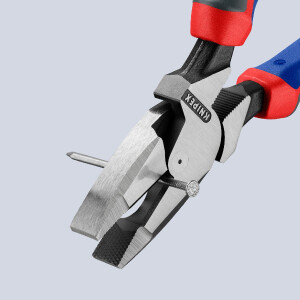 KNIPEX 09 02 240 SB Kraft-Kombizange "Linemans Pliers" amerikanisches Modell mit Comfort-Griffen schwarz atramentiert 240 mm