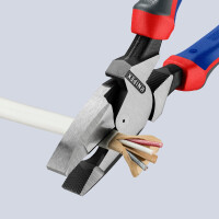 KNIPEX 09 02 240 SB Kraft-Kombizange "Linemans Pliers" amerikanisches Modell mit Comfort-Griffen schwarz atramentiert 240 mm