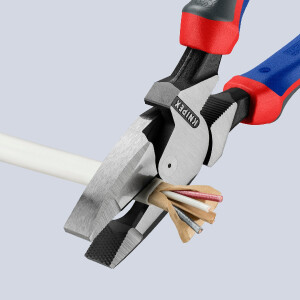KNIPEX 09 02 240 Kraft-Kombizange "Linemans Pliers" amerikanisches Modell mit Comfort-Griffen schwarz atramentiert 240 mm