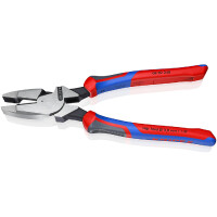 KNIPEX 09 02 240 Kraft-Kombizange "Linemans Pliers" amerikanisches Modell mit Comfort-Griffen schwarz atramentiert 240 mm