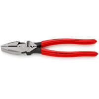 KNIPEX 09 11 240 Kraft-Kombizange "Linemans Pliers" amerikanisches Modell mit rutschhemmendem Kunststoff überzogen schwarz atramentiert 240 mm