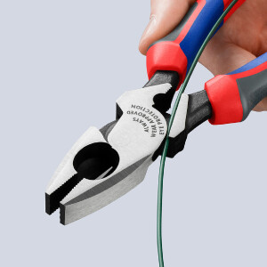 KNIPEX 09 12 240 SB Kraft-Kombizange "Linemans Pliers" amerikanisches Modell mit Comfort-Griffen schwarz atramentiert 240 mm