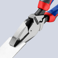 KNIPEX 09 12 240 SB Kraft-Kombizange "Linemans Pliers" amerikanisches Modell mit Comfort-Griffen schwarz atramentiert 240 mm