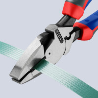 KNIPEX 09 12 240 SB Kraft-Kombizange "Linemans Pliers" amerikanisches Modell mit Comfort-Griffen schwarz atramentiert 240 mm