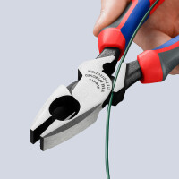 KNIPEX 09 12 240 SB Kraft-Kombizange "Linemans Pliers" amerikanisches Modell mit Comfort-Griffen schwarz atramentiert 240 mm