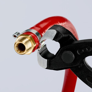 KNIPEX 10 98 I220 SB Ohrklemmenzange mit Kunststoff überzogen schwarz atramentiert 220 mm