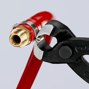 KNIPEX 10 98 I220 SB Ohrklemmenzange mit Kunststoff überzogen schwarz atramentiert 220 mm