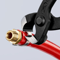 KNIPEX 10 98 I220 SB Ohrklemmenzange mit Kunststoff überzogen schwarz atramentiert 220 mm