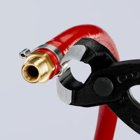 KNIPEX 10 98 I220 SB Ohrklemmenzange mit Kunststoff überzogen schwarz atramentiert 220 mm