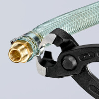 KNIPEX 10 99 I220 SB Ohrklemmenzange mit Kunststoff überzogen schwarz atramentiert 220 mm