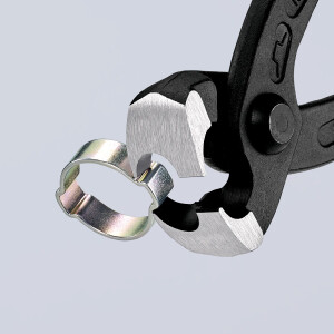 KNIPEX 10 99 I220 Ohrklemmenzange mit Kunststoff überzogen schwarz atramentiert 220 mm