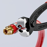 KNIPEX 10 99 I220 Ohrklemmenzange mit Kunststoff überzogen schwarz atramentiert 220 mm
