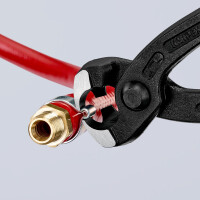 KNIPEX 10 99 I220 Ohrklemmenzange mit Kunststoff überzogen schwarz atramentiert 220 mm