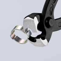 KNIPEX 10 99 I220 Ohrklemmenzange mit Kunststoff überzogen schwarz atramentiert 220 mm