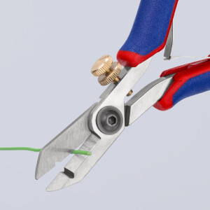KNIPEX 11 82 130 Elektronik-Abisolierschere mit Mehrkomponenten-Hüllen 140 mm