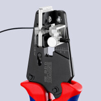 KNIPEX 12 12 02 Präzisions-Abisolierzange mit Formmessern mit Mehrkomponenten-Hüllen brüniert 195 mm