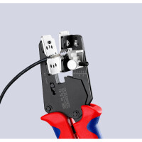 KNIPEX 12 12 10 Präzisions-Abisolierzange mit Formmessern mit Mehrkomponenten-Hüllen brüniert 195 mm