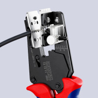 KNIPEX 12 12 11 Präzisions-Abisolierzange mit Formmessern 1,5/2,5/4/6 mm² mit Mehrkomponenten-Hüllen brüniert 195 mm