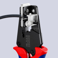 KNIPEX 12 12 12 Präzisions-Abisolierzange mit Formmessern 4/6/10 mm² mit Mehrkomponenten-Hüllen brüniert 195 mm