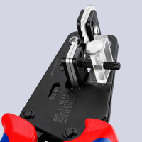 KNIPEX 12 12 12 Präzisions-Abisolierzange mit Formmessern 4/6/10 mm² mit Mehrkomponenten-Hüllen brüniert 195 mm