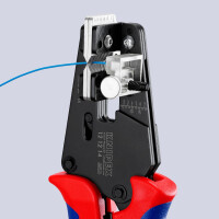 KNIPEX 12 12 14 Präzisions-Abisolierzange mit Formmessern mit Mehrkomponenten-Hüllen brüniert 195 mm